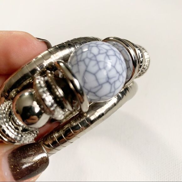 CHUNKY Coil Snake Statement Bracelet - Picture 5 of 5